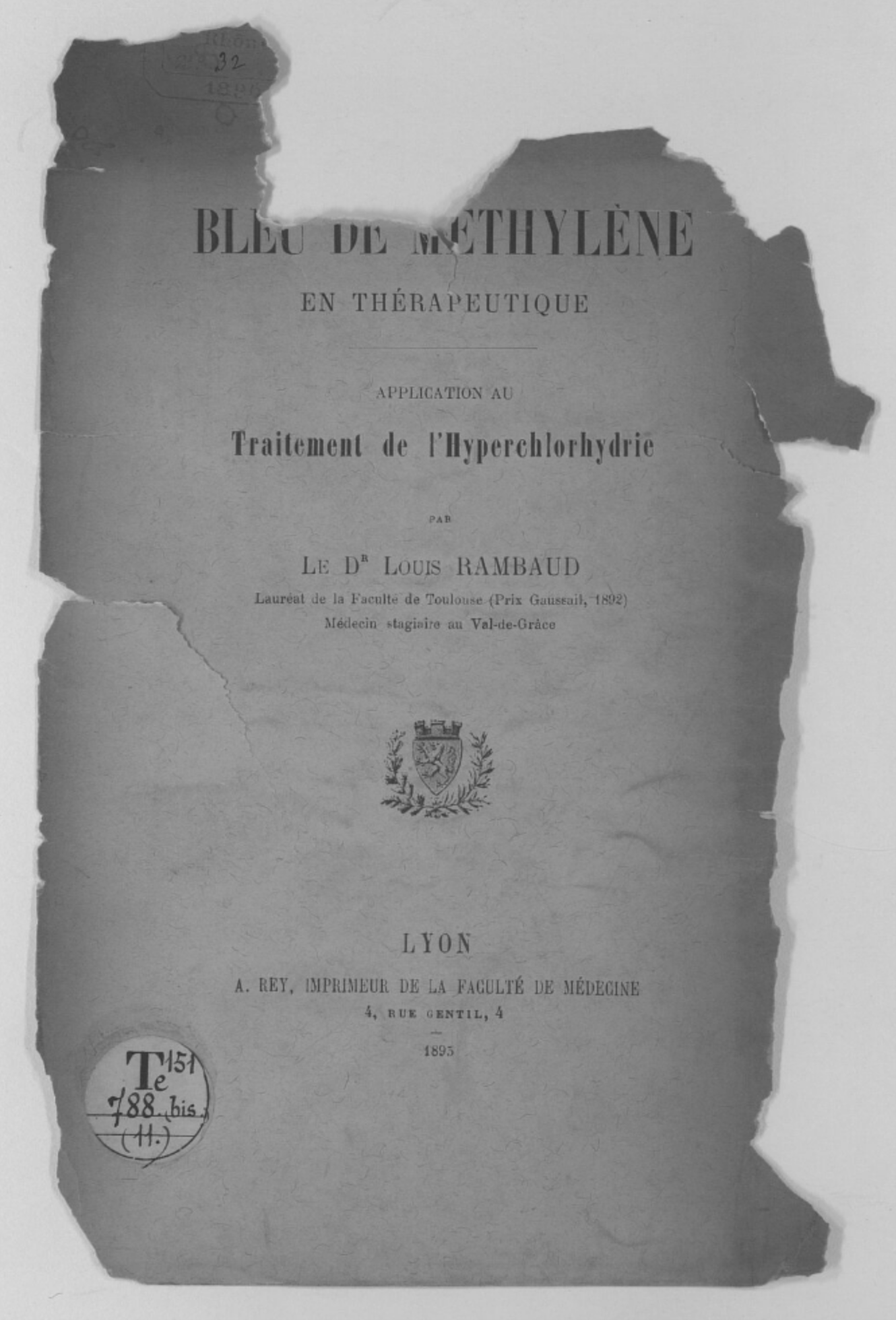 Le bleu de méthylène comme traitement du cancer en 1893
